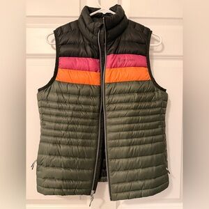 Cotopaxi Black Puffer Vest Fuego women’s small NWOT